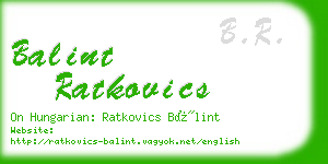 balint ratkovics business card